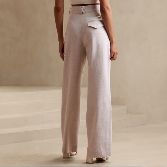 NWOT Banana Republic HIGH-RISE LINEN-BLEND PANT - Picture 2 of 3